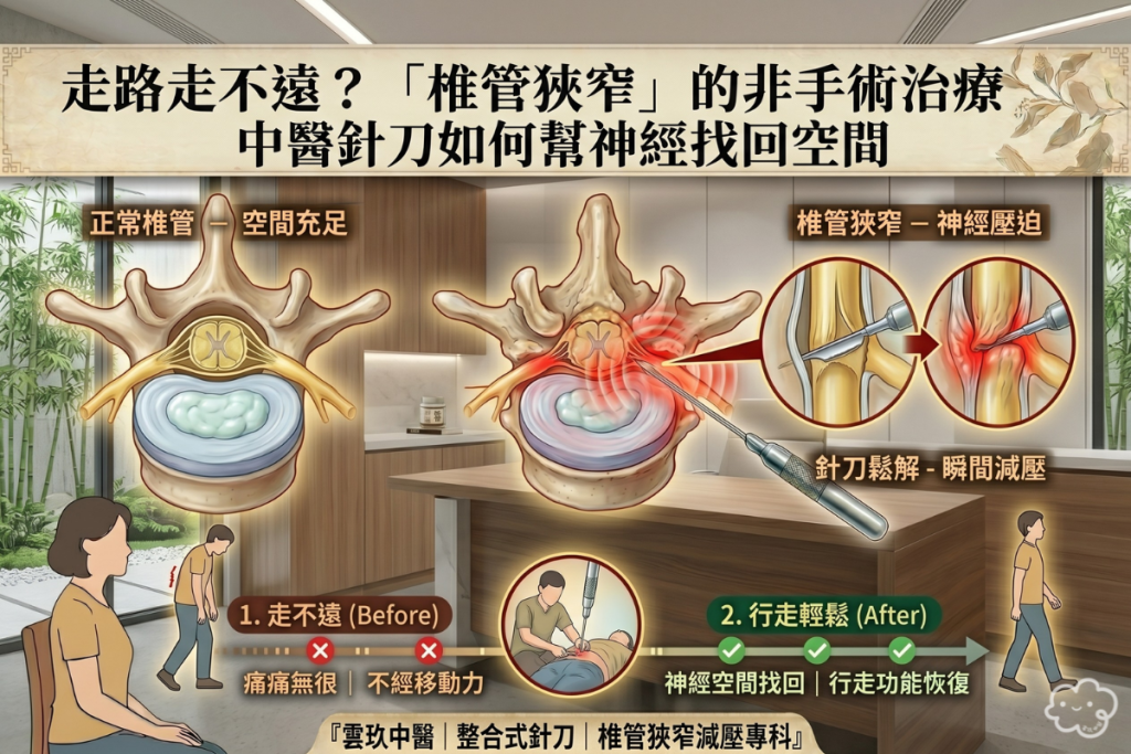 走路走不遠？「椎管狹窄」的非手術治療，中醫針刀如何幫神經找回空間